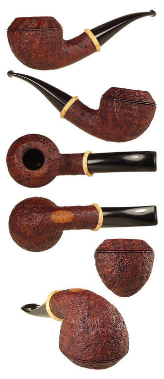 Chheda Pipe Bent Blasted Rhodesian w/ Box Elder