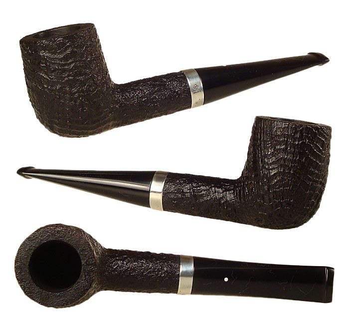 Dunhill Estate Pipe 9mm Filter Ring Grain Billiard w/ Silver
