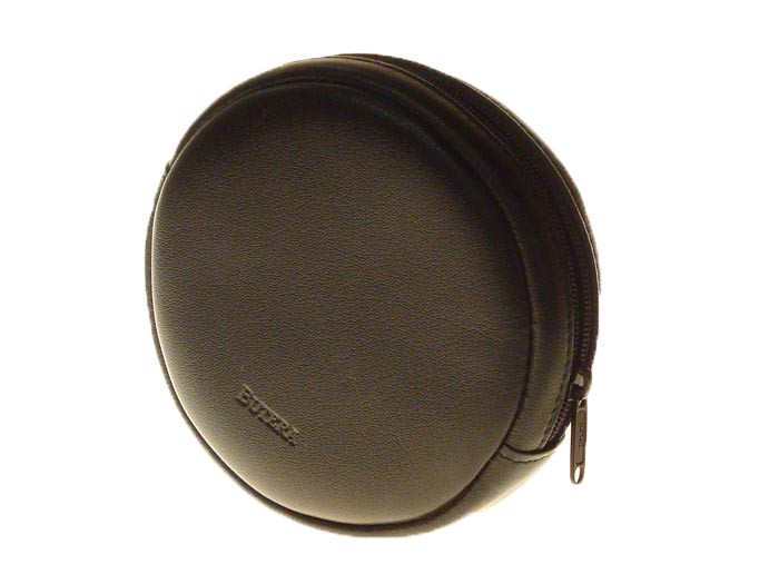 Butera Leather Tobacco Tin Pouch, Circular