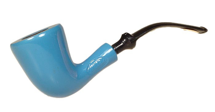 The Smoke Estate Pipe Brylon Blue Bent Dublin (Vintage 1970s) UNSMOKED!