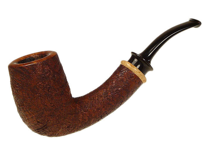 Chheda Estate Pipe Bent Billiard 95 w/ Box Elder Burl  Grade 4