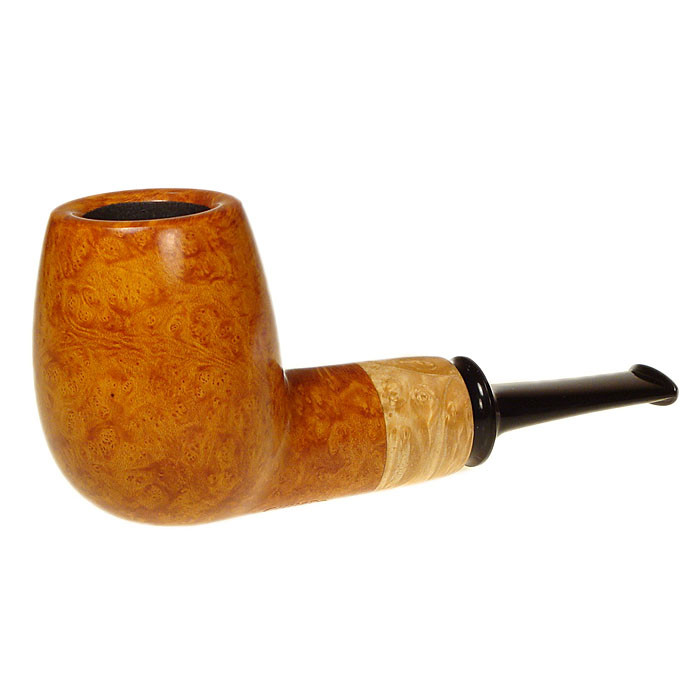 Chheda Pipe Billiard 168 w/ Box Elder Burl Grade 3