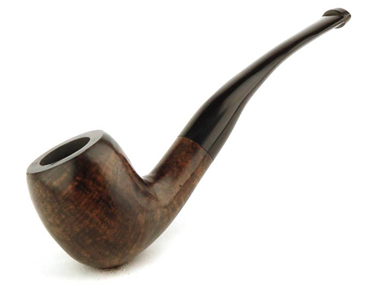 Basket Pipe Smooth Dark Brown Rounded Billiard