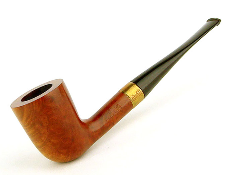 Willmer Estate Pipe Belfairs Smooth Brown 1/4 Bent Dublin w/ Brass Ring UNSMOKED