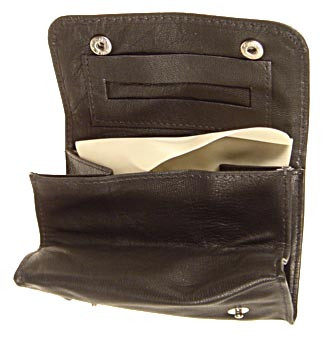 mac baren tobacco pouch Mac Baren Tobacco Pouch Leather Buttoned Rollup Regular Capacity