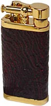 im Corona Lighter Old Boy Briar Sandblast & Brass - SmokersHaven.com