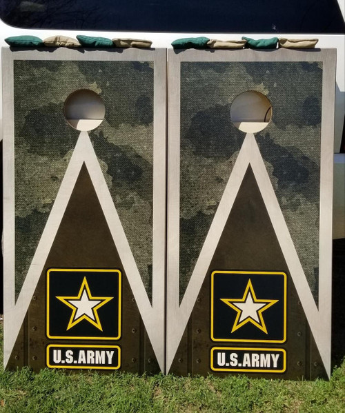 Cornhole Pro LLC Military Army  - regulation size cornhole boards, Baltic Birch Cornhole Boards - custom cornhole boards 