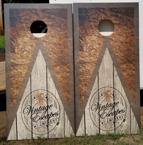 Cornhole Pro LLC Your Business Design  #10, custom with your business  logo - regulation size cornhole boards, Baltic Birch Cornhole Boards - custom cornhole boards 