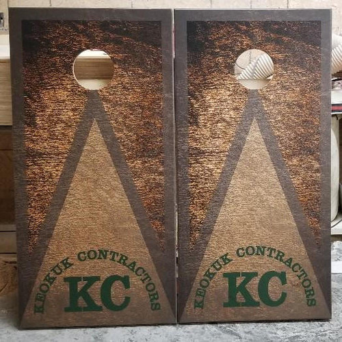 Cornhole Pro LLC Your Business Design #5, custom with your business logo - regulation size cornhole boards, Baltic Birch Cornhole Boards - custom cornhole boards 