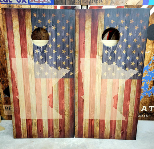 Cornhole Pro LLC Flag with your state - Pro Regulation size cornhole boards, Baltic Birch Cornhole Boards - custom cornhole boards 