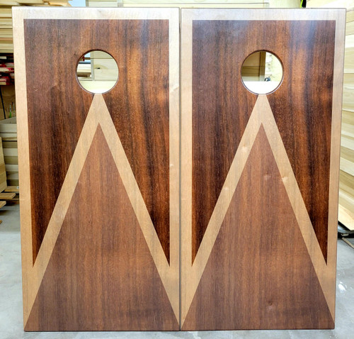 Cornhole Pro LLC QUICK SHIP 3/4" Pro Series  A Woodgrain Triangle #2 - Regulation size cornhole boards. 