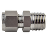 Elite-Lok Male Bore Through Tube Connector - Double Ferrule - 316 & 2205 SS