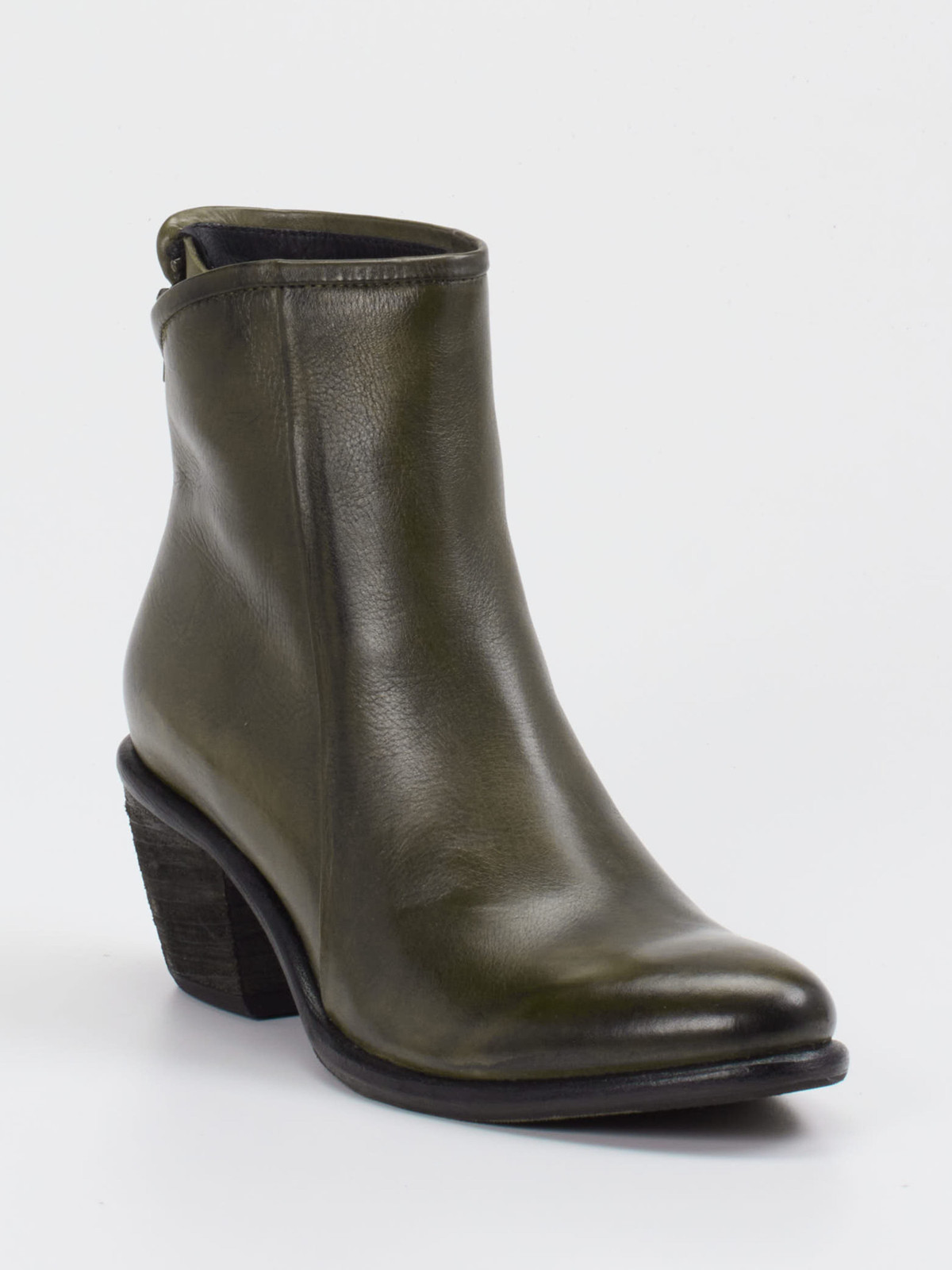 Andrea Puccini – Stiefelette aus Kalbleder in Olivgrün