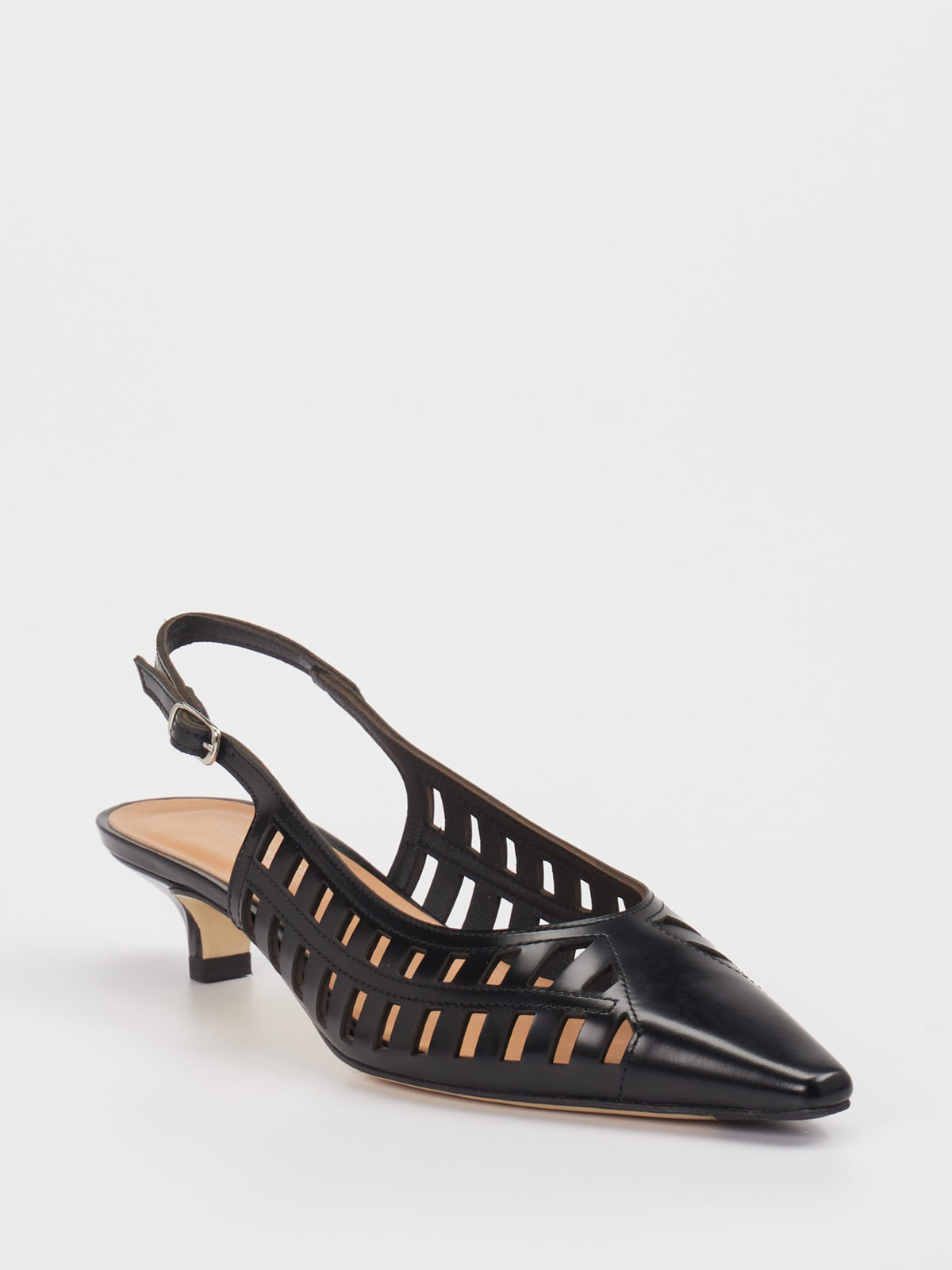Konstantin Starke – Slingpumps aus Hochglanzleder schwarz
