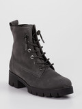Gabor - Schnürstiefelette aus Veloursleder in grau