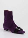 Konstantin Starke – Stiefelette aus Velour/Textil