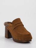 Konstantin Starke – Pantolette aus Veloursleder braun
