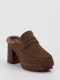 Konstantin Starke – Pantolette aus Veloursleder Braun