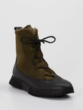 Arche - Schnürstiefelette aus Velour/Leder in grün