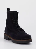 Gabor - Schnürstiefelette aus Veloursleder in blau