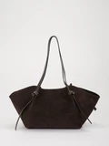 Viamailbag - Shopper aus Veloursleder in braun