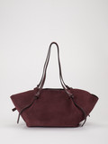Viamailbag - Shopper aus Veloursleder in rot