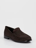 Di Lauro - Slipper aus Veloursleder in braun