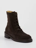 Truman's – Schnürstiefelette aus Veloursleder Braun