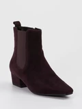 Di Lauro - Stiefelette aus Veloursleder in rot