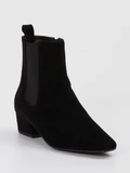 Di Lauro - Stiefelette aus Veloursleder in schwarz