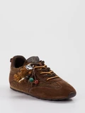 3P - Sneaker aus Velour/Textil in braun