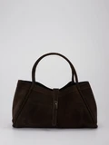 Marlon Firenze - Shopper aus Veloursleder in braun