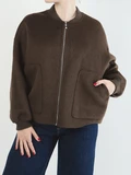 FLONA - Cardigan & Strickjacke aus Wolle in braun
