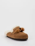 Miss Olivia - Sabot warm aus Veloursleder in braun