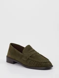 Andrea Puccini - Slipper aus Veloursleder in grün
