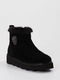Blauer - Stiefelette aus Veloursleder in schwarz