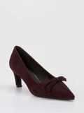 Andrea Puccini - Pumps aus Veloursleder in rot