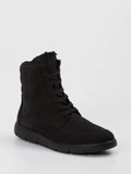 Ecco - Schnürstiefelette aus Nubukleder in schwarz