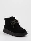 FitFlop - Stiefelette aus Veloursleder in schwarz
