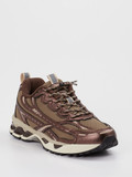 Sneaker aus Velour/Textil in rot