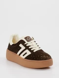 Back 70 - Sneaker XXL Star aus Textil in braun