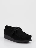 Clarks - Schnürschuh aus Veloursleder in schwarz