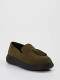 FitFlop - Slipper aus Veloursleder in grün