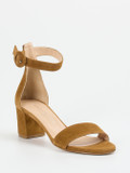 Konstantin Starke – Sandalette aus Veloursleder cognac