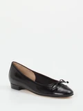 Mannori - Ballerina aus Lammleder in schwarz