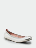 Pretty Ballerinas – Cap-Toe Ballerina aus Lammleder Offwhite