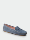 Pretty Ballerinas – Loafer aus Veloursleder jeansblau