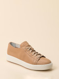 Santoni – Sneaker aus Kalbleder in Beigebraun