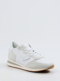 Philippe Model – Sneaker aus Veloursleder und Nappa weiß