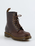 Dr. Martens – Schnürboots aus Fettleder dunkelbraun